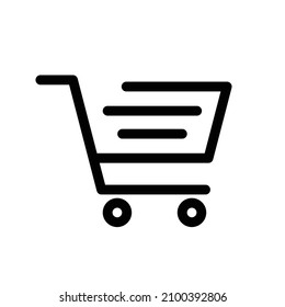 Stylish shopping basket icon. Vector.