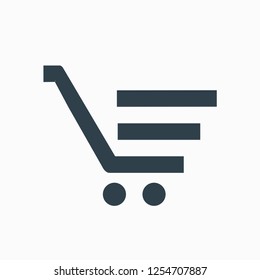 Stylish shopping cart icon
