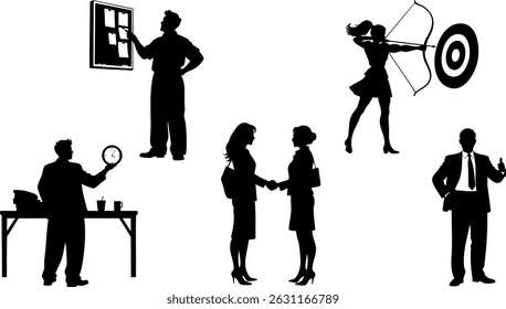 Conjunto de trabajo de silueta con estilo