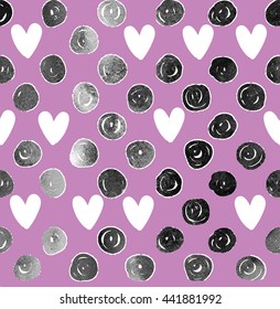 Stylish simple background with dots . Seamless pattern .