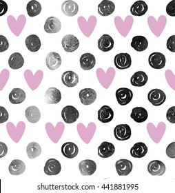 Stylish simple background with dots . Seamless pattern .