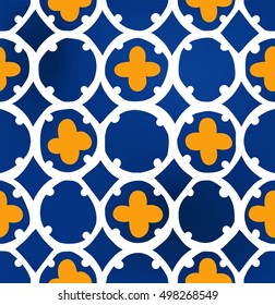 stylish simple seamless pattern.on blue background white pattern