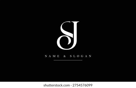 Stylish SJ SJ, JS, J,S  monogram logo with minimalist and modern typography style. Perfect for fashion brand logos, boutique identity, beauty salons, and premium branding projects.