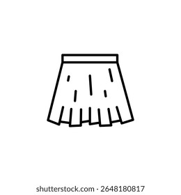 Stylish Skirt Outline Icon For Fashion Design And Apparel Illustration