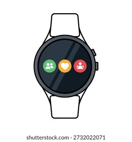 Elegante y elegante reloj inteligente con una cara personalizable con opciones de colores vibrantes. Perfecto para los entusiastas de la tecnología y las personas de moda.