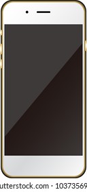 Stylish smartphone gold