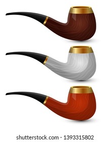 Stylish smoking pipe vector design illustration isolated on white background