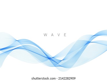 Diseño de fondo de diseño de ondas decorativas de color azul suave y elegante