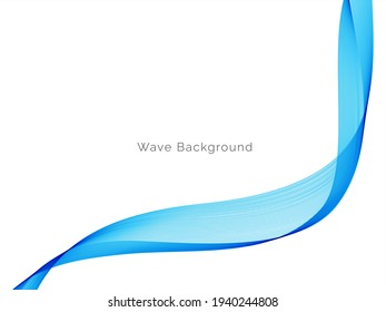 Stylish smooth blue wave decorative background vector