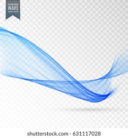 stylish smooth wave background in blue color