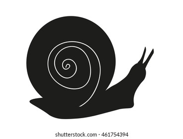 Stylish snail. Elements for design and t-shirt print. Vector illustration.