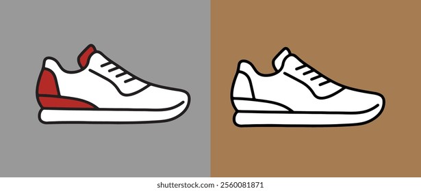 Stylish Sneaker Design in Red and White