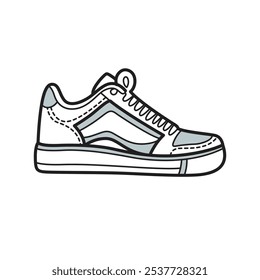 Stylish Sneaker Shoe Clip Art for Trendy Design Projects