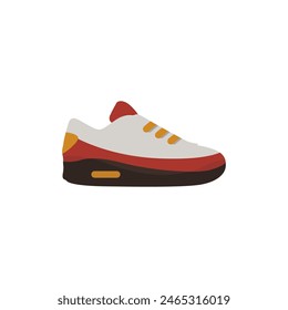 Stylish sneakers vector. Colored shoes logo. Sports sneakers vector. Sneakers simple icon on white background vector. Vector illustration.