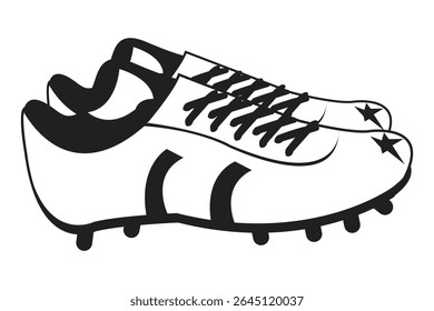 Chuteiras de futebol elegantes com estrelas para entusiastas do esporte