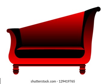 Stylish sofa vector illustration