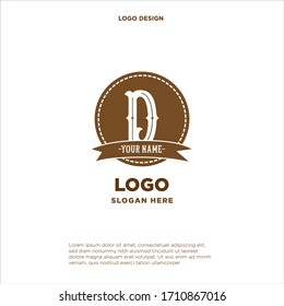 Stylish, sophisticated monogram design. Calligraphic elegant design of the logo of the letter D. Business sign for royalty, boutique, cafe, hotel, heraldry, jewelry, wine. Vector illustration