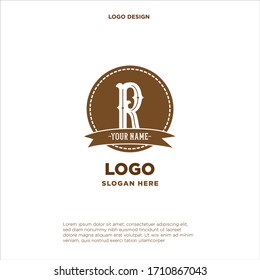 Stilvolles, anspruchsvolles Monogramm-Design. Kalligrafisches elegantes Design des Logos des Buchstabens R. Geschäftszeichen für Königshaus, Boutique, Café, Hotel, Heraldry, Schmuck, Wein. Vektorillustration