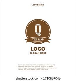 Stylish, sophisticated monogram design. Calligraphic elegant design of the logo of the letter Q. Business sign for royalty, boutique, cafe, hotel, heraldry, jewelry, wine. Vector illustration