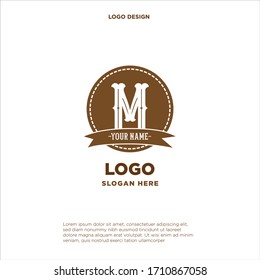 Diseño sofisticado y elegante de monogramas. Diseño elegante caligráfico del logotipo de la letra M. Business signo para la realeza, boutique, café, hotel, heralería, joyería, vino. Ilustración del vector