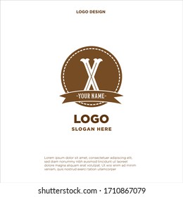 Stylish, sophisticated monogram design. Calligraphic elegant design of the logo of the letter X. Business sign for royalty, boutique, cafe, hotel, heraldry, jewelry, wine. Vector illustration