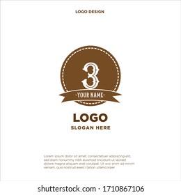 Stylish, sophisticated monogram design. Calligraphic elegant design of the logo of the letter 3. Business sign for royalty, boutique, cafe, hotel, heraldry, jewelry, wine. Vector illustration