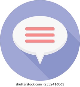 Icono elegante de la burbuja del discurso que simboliza la comunicación y la interacción vibrantes. Perfecto para plataformas de mensajería, redes sociales y discusiones en línea. Aumente su atractivo digital con este atractivo diseño