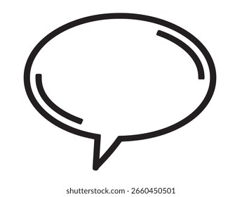 Stylish Speech Bubble Symbol Featuring Clean Minimal Vector Design