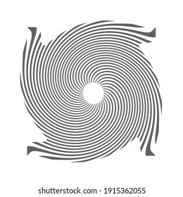 Stylish spiral geometric pattern. Ornament of lines and curls. Linear abstract background.