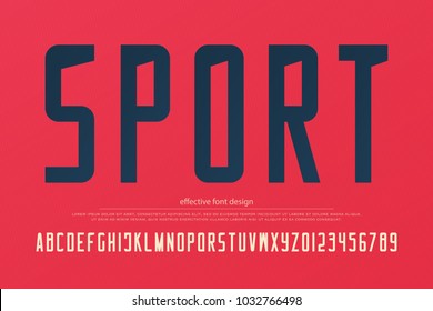 stylish sport team alphabet letters and numbers. vector, sportive font type. sans serif typeface design. retro, logo typesetting