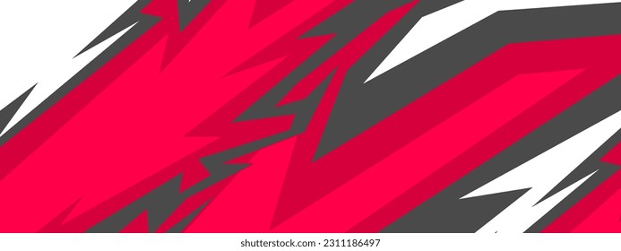 Stylish sports background with geometric sharp shapes. Wide banner design