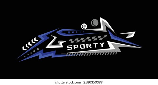 Stylish sports decal sticker racing template graphic