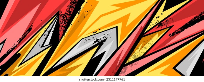 Stylish sports orange and red background with geometric sharp shapes.