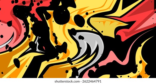 Stylish sports orange and red background with geometric sharp shapes.