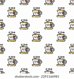Stylish square tile with a captivating food print. Seamless pattern with tea on persian red background. Design for a flexible wrap for sushi.