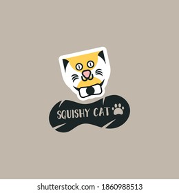 Stylish Squishy Cat Company Vector Logo Design great for any purposes
