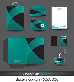 Stylish stationery design set in vector format