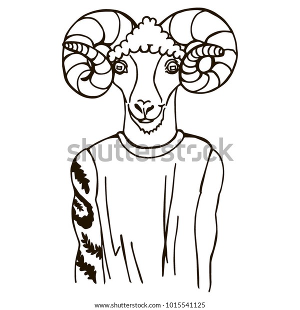 61 Free Tattoo Goat Simple HD Tattoo