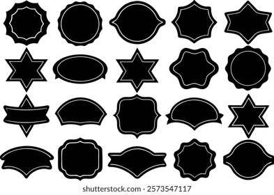 Stylish sticker set vector illustration