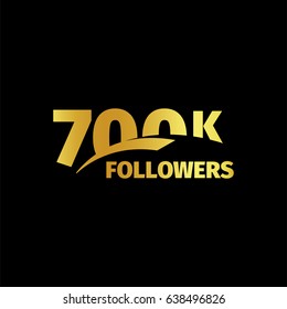 Stylish strict design, number of subscribers in social networks, the anniversary vector illustration set. My followers logo collection. Large vector set of gold numbers and letters online communities.