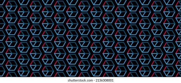 Stylish structure hexagonal line geometric pattern vector background