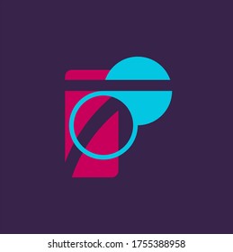 logotipo estilizado elegante de un número basado en formas simples