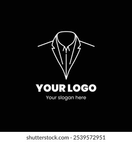 Stylish Suit Logo with Sophisticated Minimalist Design