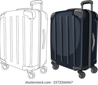 Stylish suitcase for travel and convenience