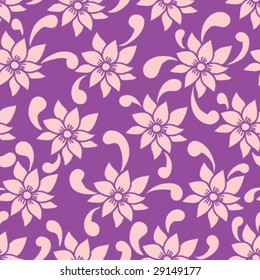 Stylish summer floral seamless pattern in violet