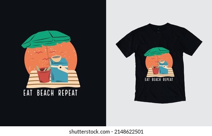 Stylish Summer season t-shirt and apparel trendy design. Summer season typography, print, vector illustration. Global swatches.