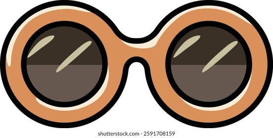 Stylish sunglasses icon, perfect for fashion, accessories, and summer-themed designs