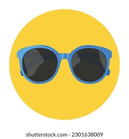 Stylish sunglasses on white background