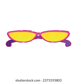 Gafas de sol elegantes sobre fondo blanco