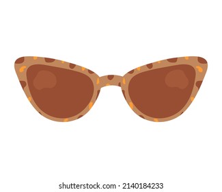 Stylish sunglasses with ornament. Boho outfit. Vector illustration.